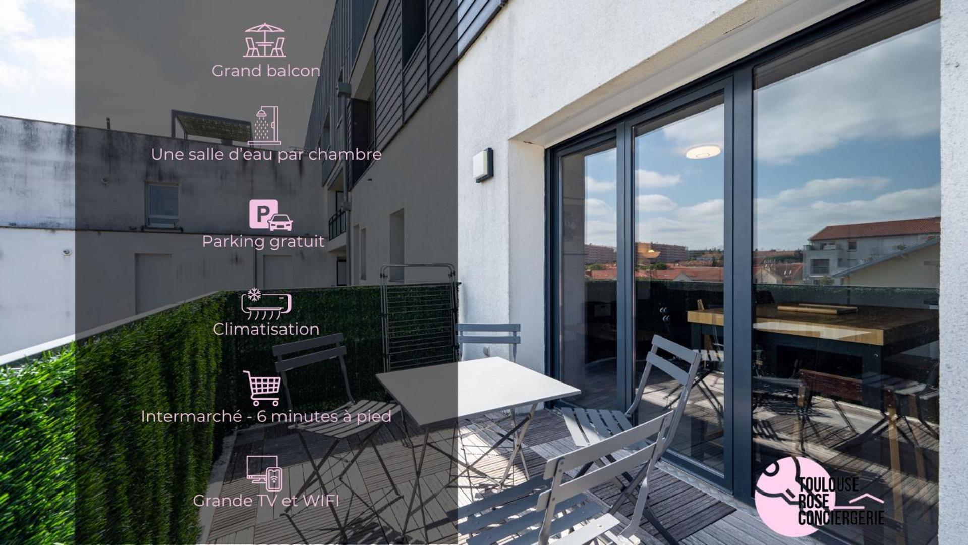 Le Saint Exupery - T3 Centre Ville Avec Balcon + Parking Gratuit Toulouse Buitenkant foto